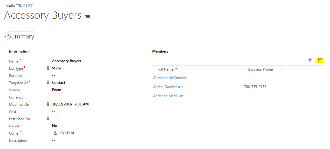 Adding a Member from one Marketing List to Another – DIY D365